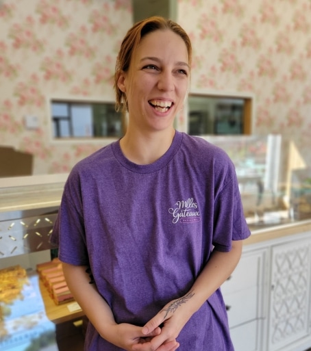 Eliane Rochette, pâtissière chez Mlles Gâteaux