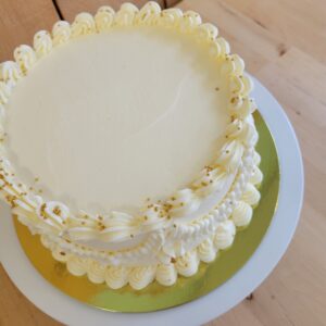 Gâteau anniversaire tout vanille.