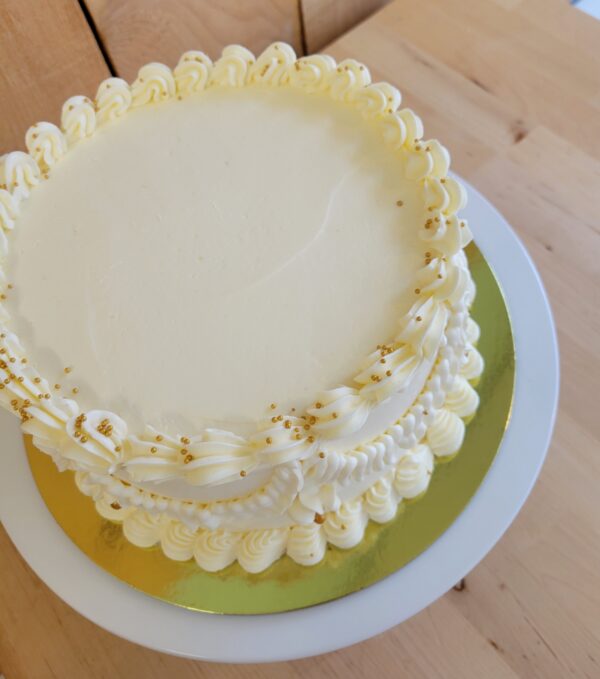 Gâteau anniversaire tout vanille.