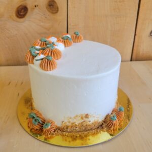 Gâteau anniversaire citrouille épicée et mousse fromage